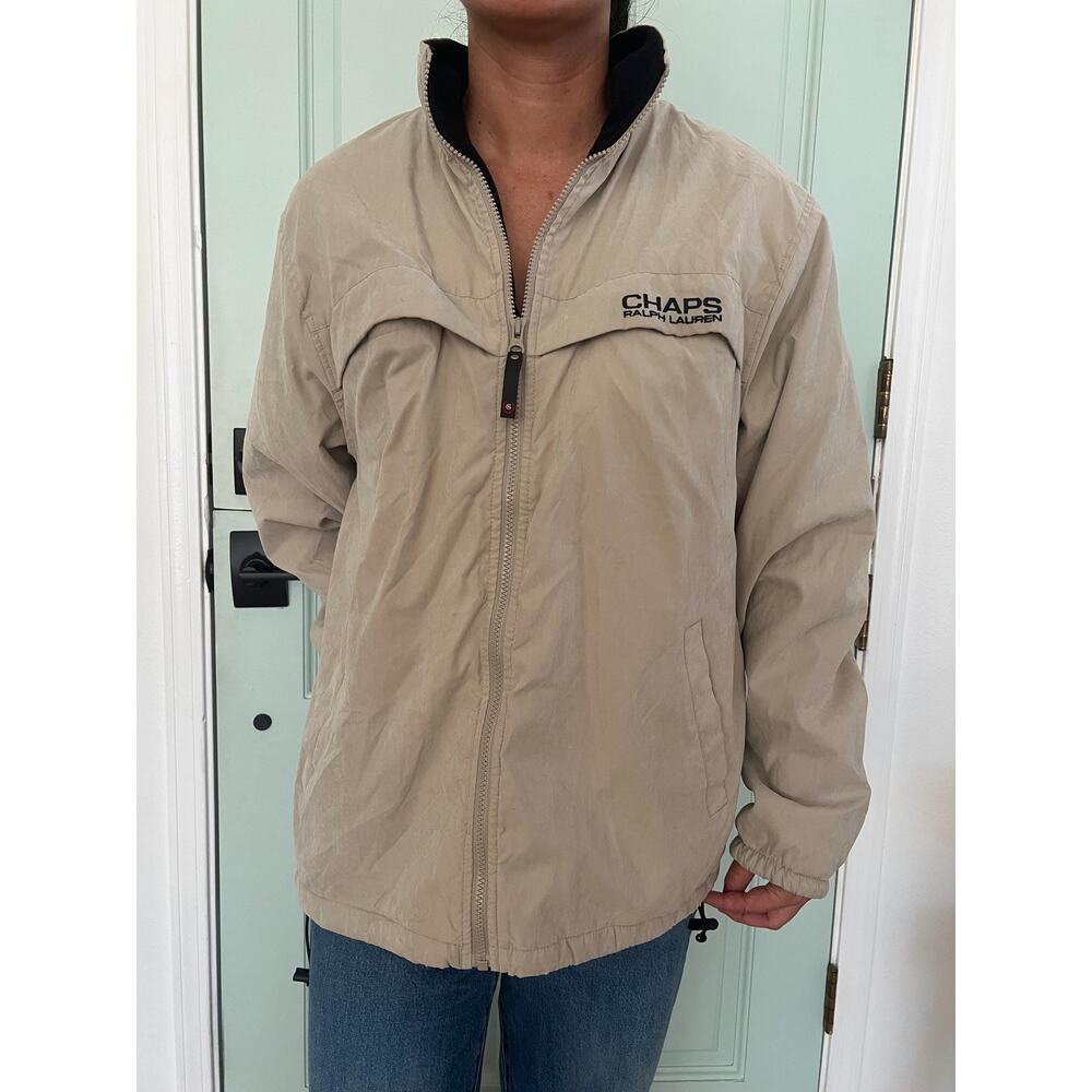 Vintage Chaps Ralph Lauren Khaki Zip-Up Jacket – Size M